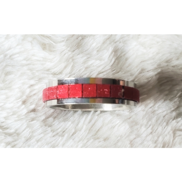 Lot of 5 steel colorful rings - Picture 5 of 11